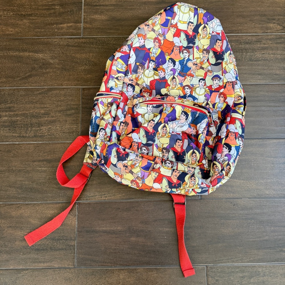 Disneyana Oh My Disney Backpack Heroes Prince Charming Beast Eric Aladdin